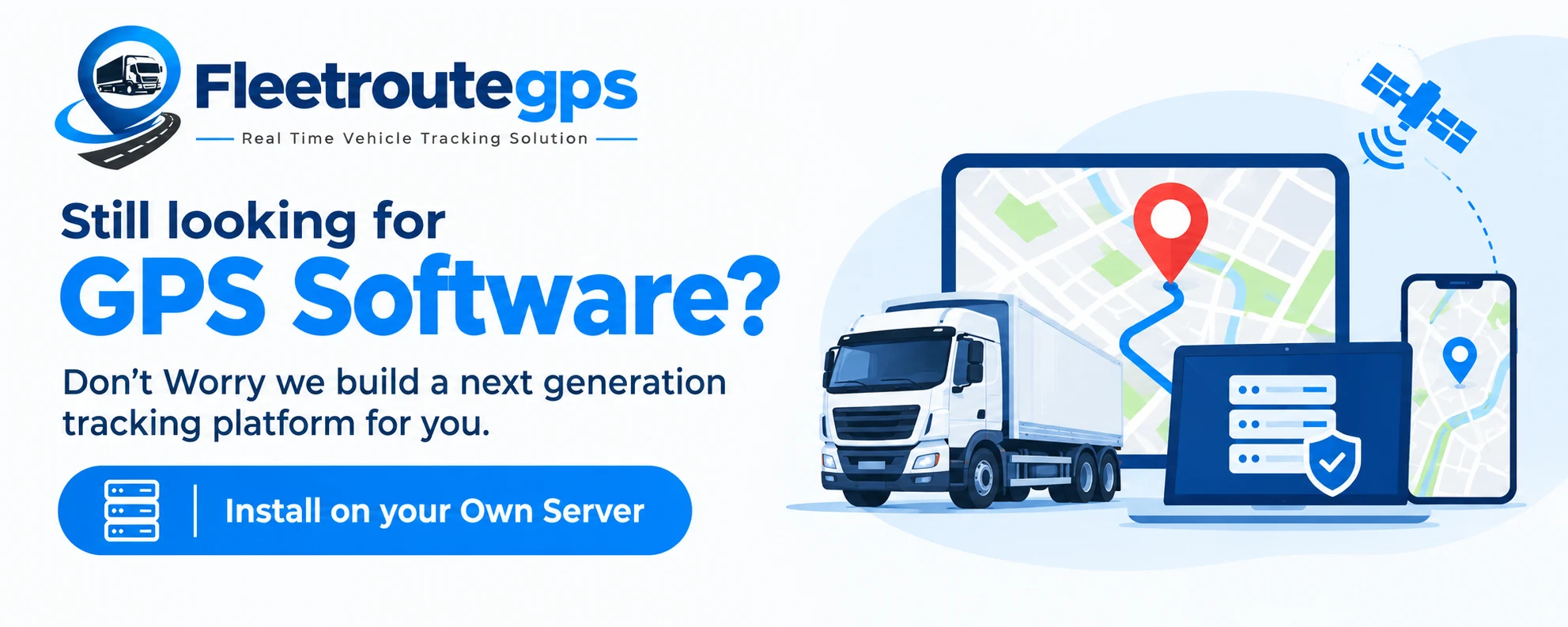 FleetRouteGPS — GPS tracking and fleet management software, install on your own server